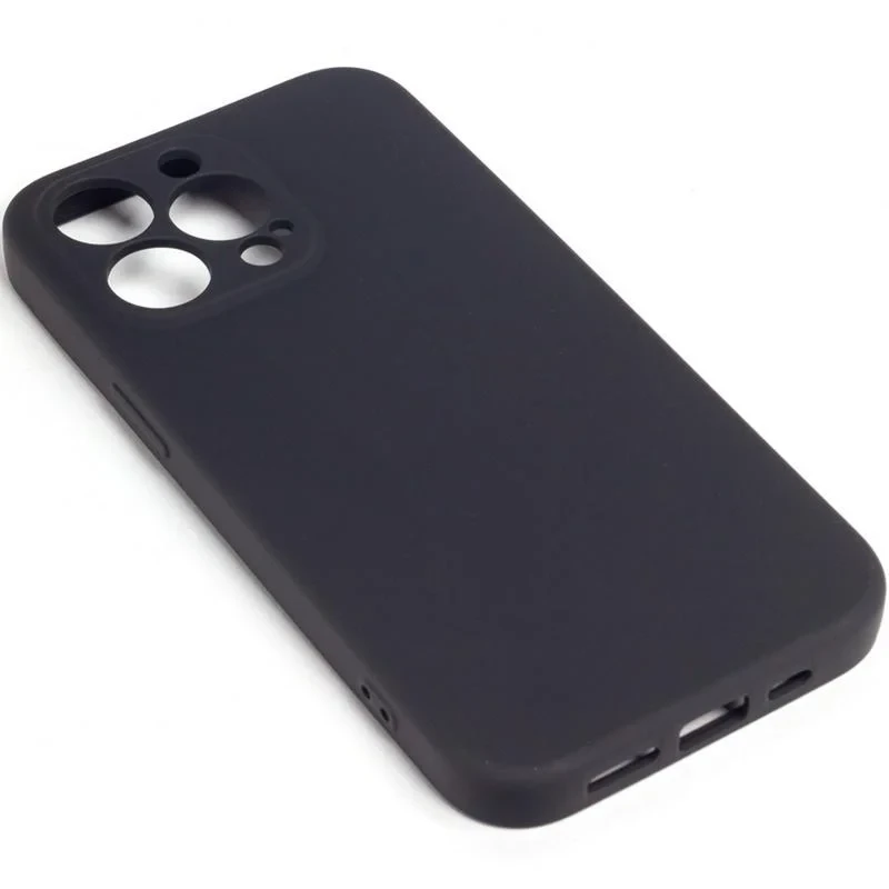 Чехол-накладка для Apple Iphone 14 Pro (силикон) черный с защитой камеры - фото 3 - id-p189539087