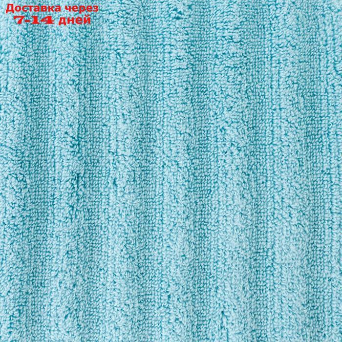 Полотенце махровое Этель Waves бирюза, 70х130 см, 100% хлопок, 460 гр/м2 - фото 3 - id-p189487251