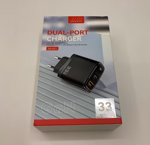 Сетевое зарядное устройство Profit ES-D71 Dual-Port Charger PD/QC USB-C+USB-A 33W - фото 2 - id-p189539974