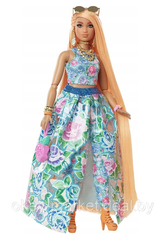 Кукла Barbie Экстра Fancy в цветочном платье HHN14 - фото 3 - id-p189542285