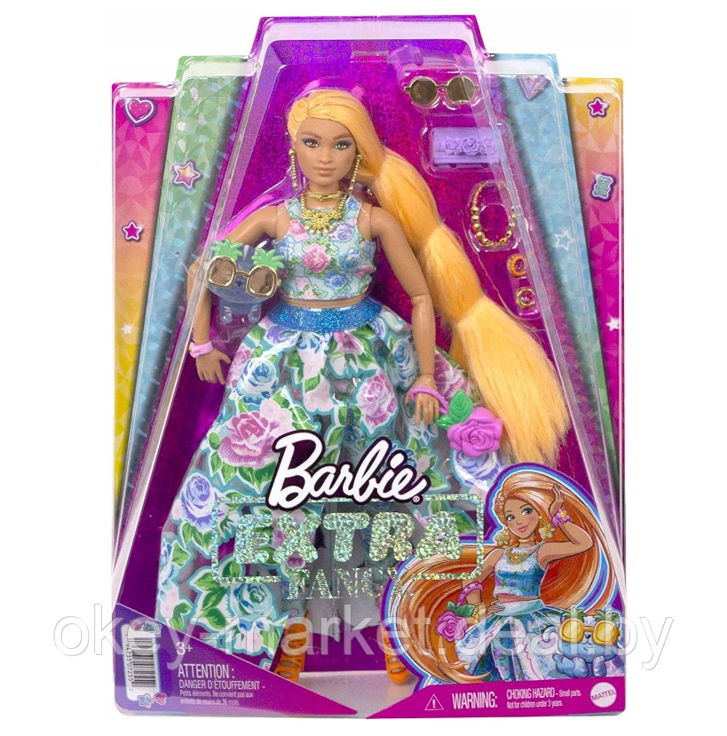 Кукла Barbie Экстра Fancy в цветочном платье HHN14 - фото 1 - id-p189542285
