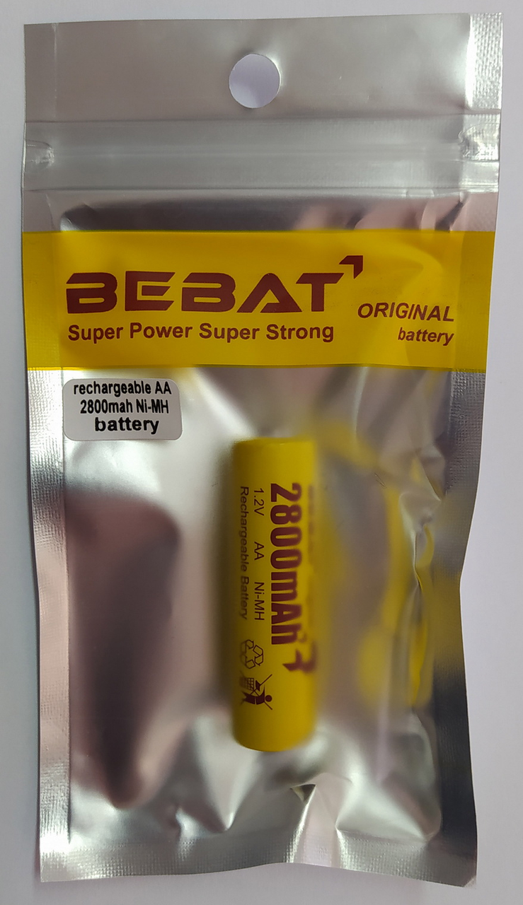 Аккумуляторная батарея BeBat AA 1.2V 2800mAh Ni-MH - фото 1 - id-p189543108