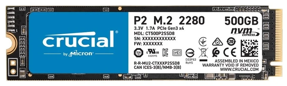 SSD Crucial P2 500GB CT500P2SSD8