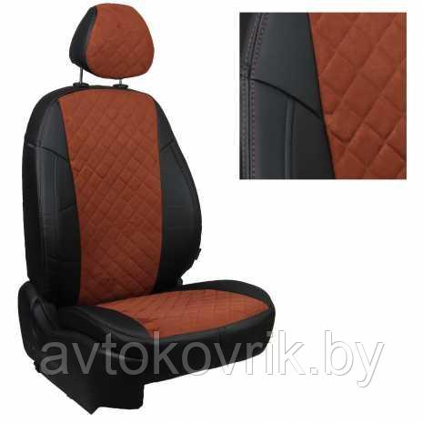 Чехлы на сиденья для Audi A1 sportback 5 дв. (2010-н.в.) экокожа ромб - фото 5 - id-p116374370