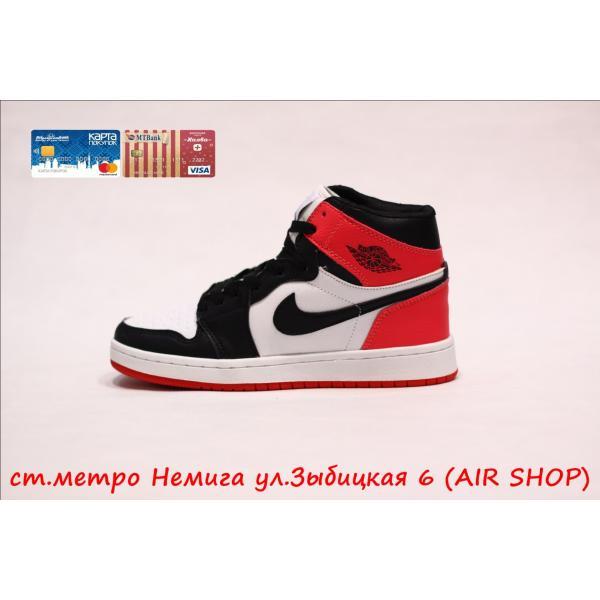 Nike Jordan 1 Black/Red Winter, фото 1