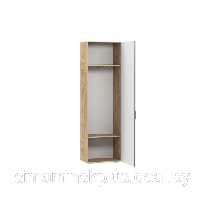 Шкаф для одежды с зеркалом Livorno, 602х380х1980, Софт Графит МДФ/Дуб бунратти - фото 2 - id-p189553070