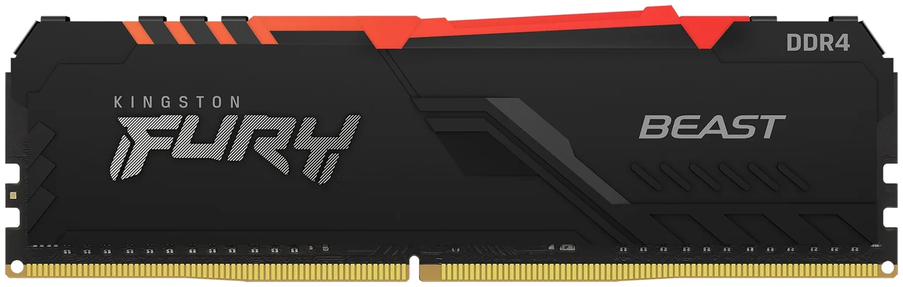 Оперативная память Kingston FURY Beast RGB 16GB DDR4 PC4-28800 KF436C18BBA/16