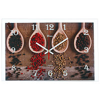 Часы-картина настенные, серия: Кухня, "Специи", плавный ход, 25 х 35 см