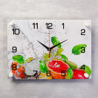 Часы-картина настенные, серия: Кухня, "Цитрусовые", плавный ход, 25 х 35 см