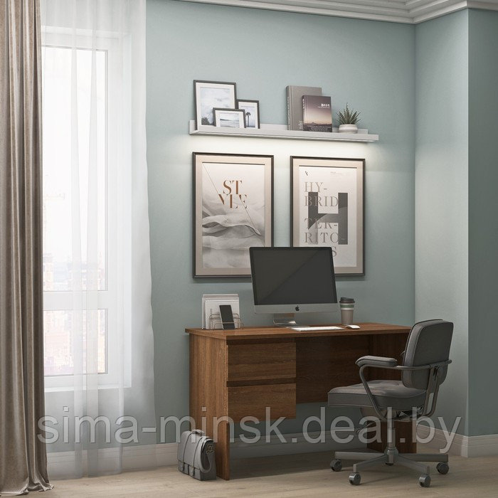 Стол письменный «Сити 6», 1200 × 550 × 750 мм, цвет дуб сантана - фото 1 - id-p189563627