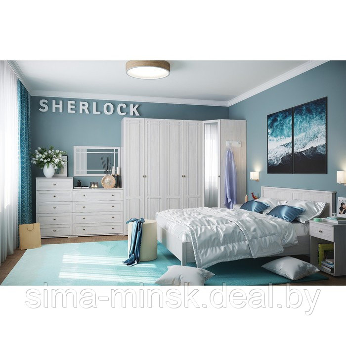 Кровать Sherlock 43, 1400 × 2000 мм, без основания, цвет ясень анкор светлый - фото 2 - id-p189564045
