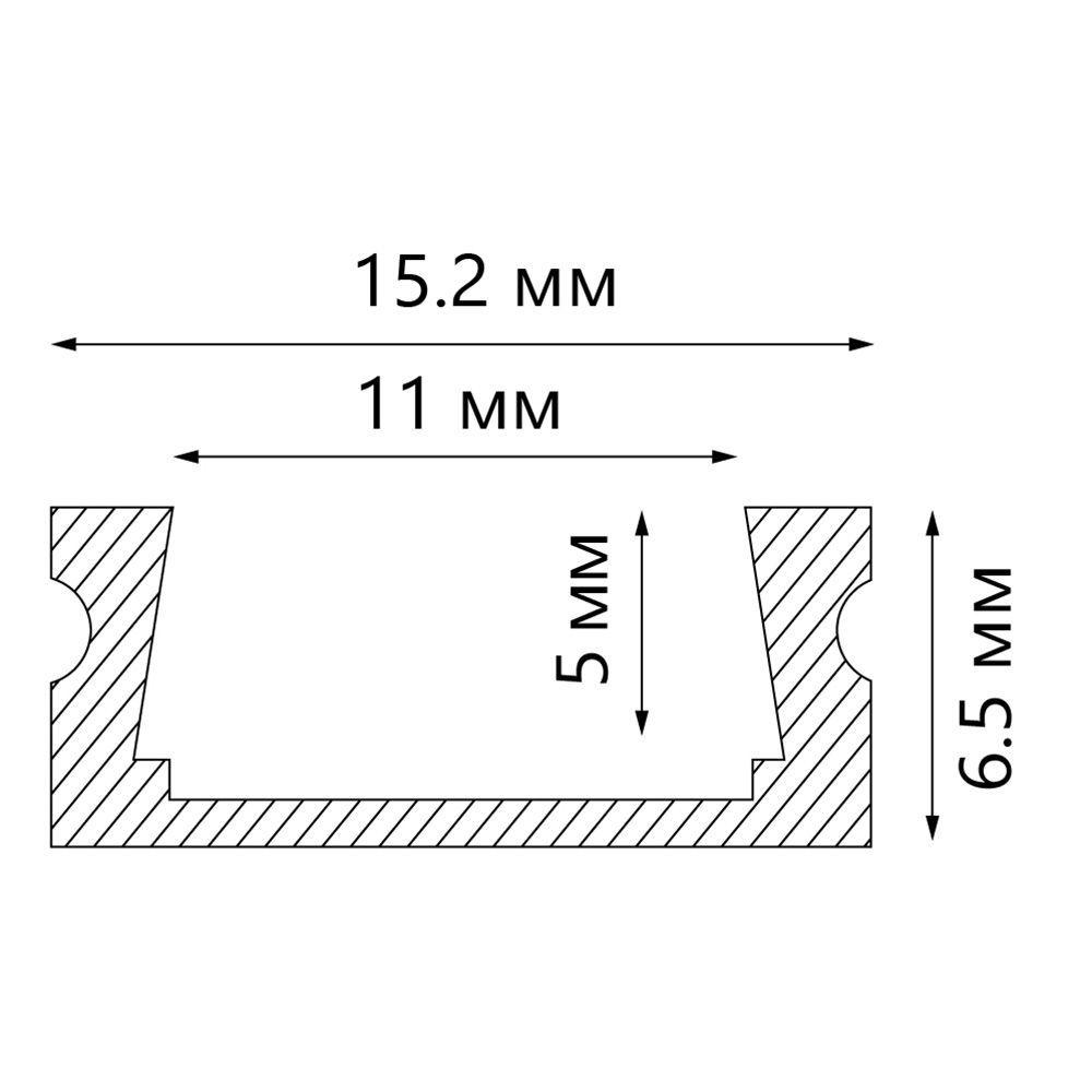 Профиль для светодиодной ленты CAB262 серебро - фото 4 - id-p189573644