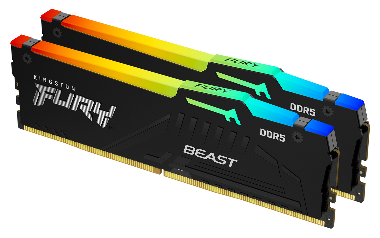 Оперативная память Kingston FURY Beast RGB 2x8ГБ DDR5 4800 МГц KF548C38BBAK2-16