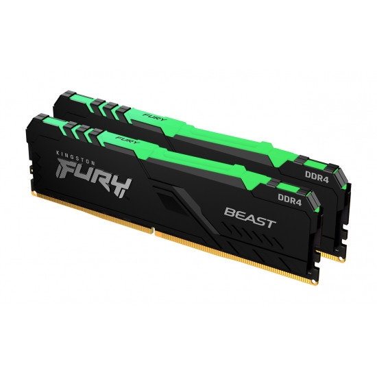Оперативная память Kingston FURY Beast RGB 2x32GB DDR4 PC4-25600 KF432C16BBAK2/64