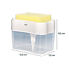 Дозатор для жидкого мыла на кухню /Диспенсер для моющего средства с губкой, фото 6