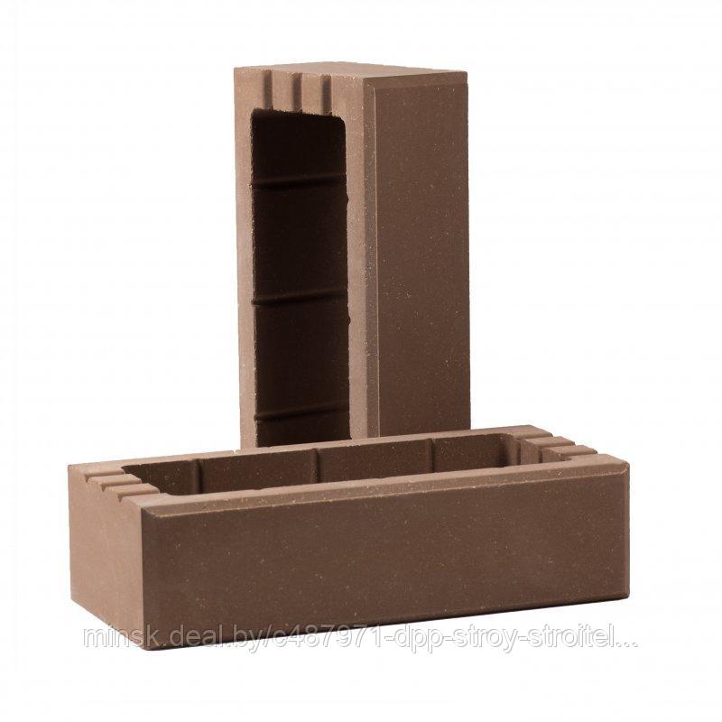 Блок для забора декоративный (ТБЛОК-П5), цвет Шоколад