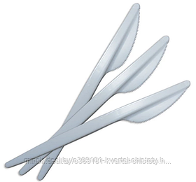 Нож одноразовый столовый пластиковый белый Complement 100шт/уп, РФ