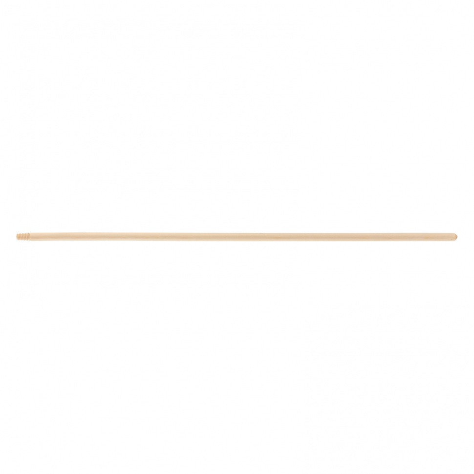 Черенок деревянный, 23 х 1200 мм, высший сорт, с резьбой (подходит для метел, щеток), Россия, Сибртех - фото 1 - id-p189618176