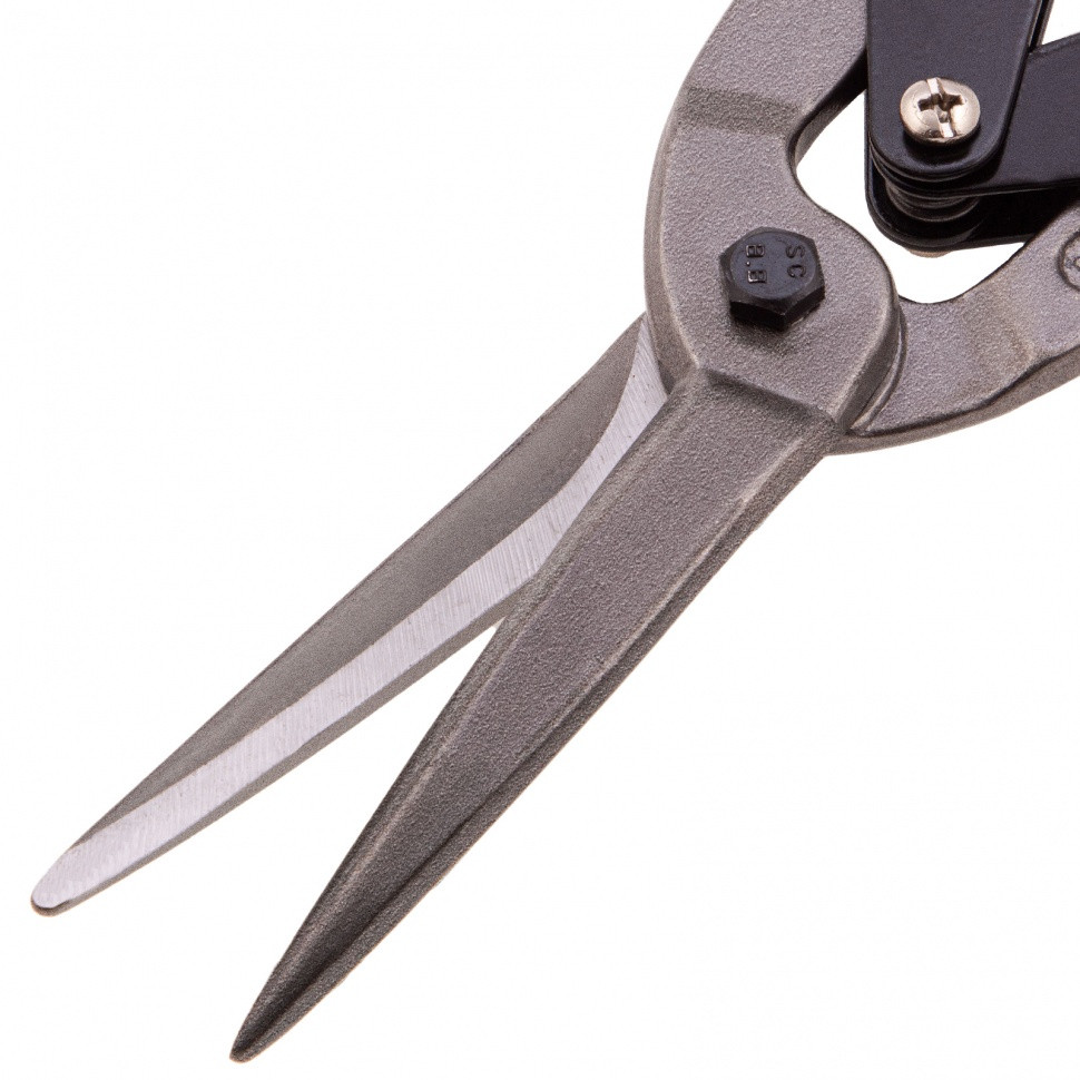 Ножницы по металлу, удлиненные, 285 мм, пряморежущие, обрезиненные рукоятки Matrix - фото 4 - id-p189618293
