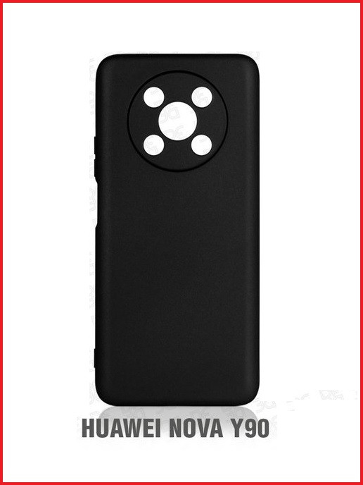 Чехол-накладка для Huawei Nova Y90 (силикон) черный с защитой камеры - фото 1 - id-p189646148