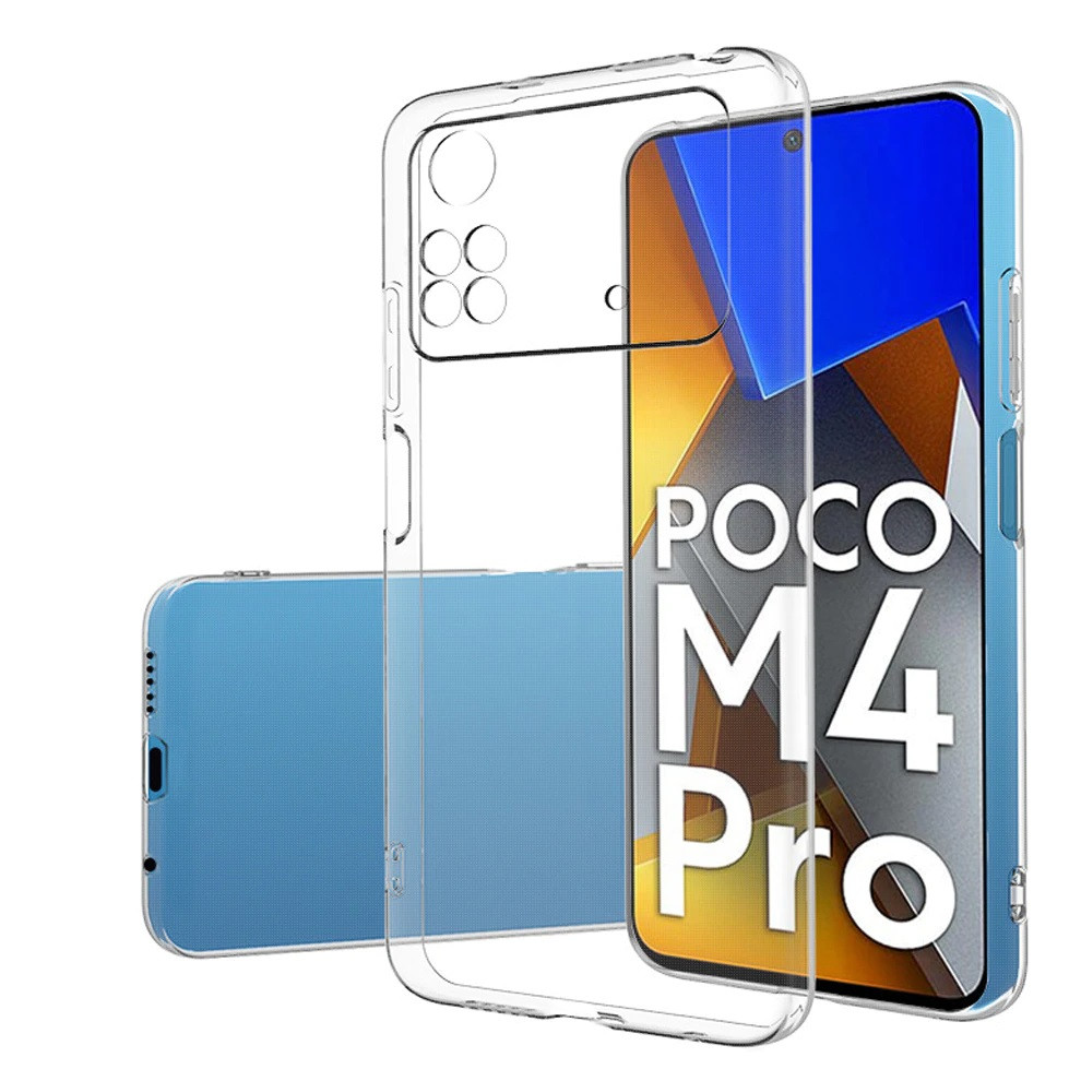 Чехол-накладка для Xiaomi Poco M4 Pro 4g (силикон) прозрачный с защитой камеры - фото 3 - id-p189647984
