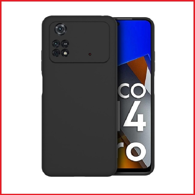 Чехол-накладка для Xiaomi Poco M4 Pro 4g (силикон) черный с защитой камеры - фото 4 - id-p189647985