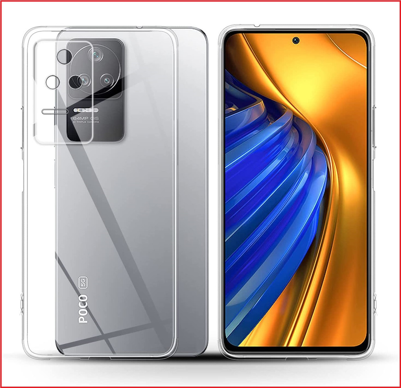 Чехол-накладка для Xiaomi Poco F4 (силикон) прозрачный с защитой камеры