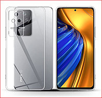 Чехол-накладка для Xiaomi Poco F4 (силикон) прозрачный с защитой камеры