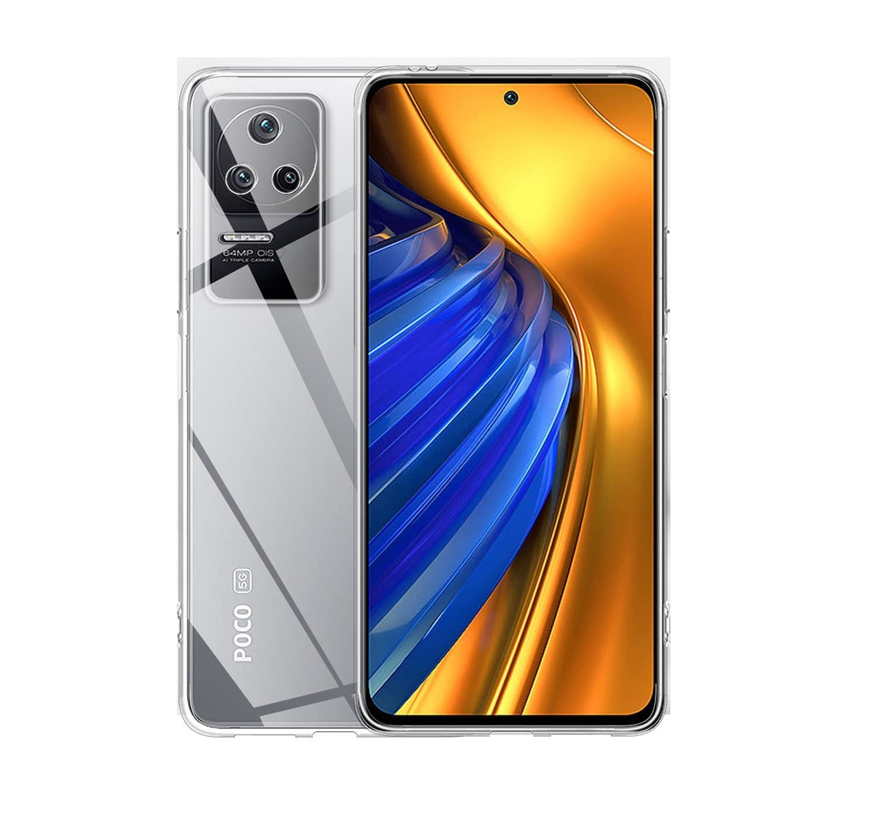 Чехол-накладка для Xiaomi Poco F4 (силикон) прозрачный с защитой камеры - фото 2 - id-p189649125