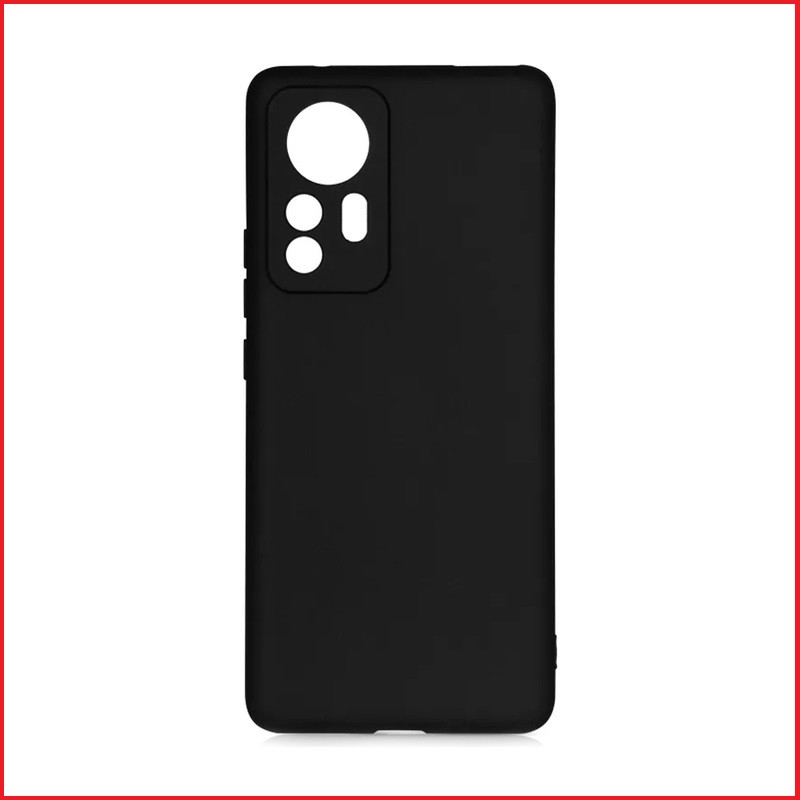 Чехол-накладка для Xiaomi 12 Lite (силикон) черный с защитой камеры
