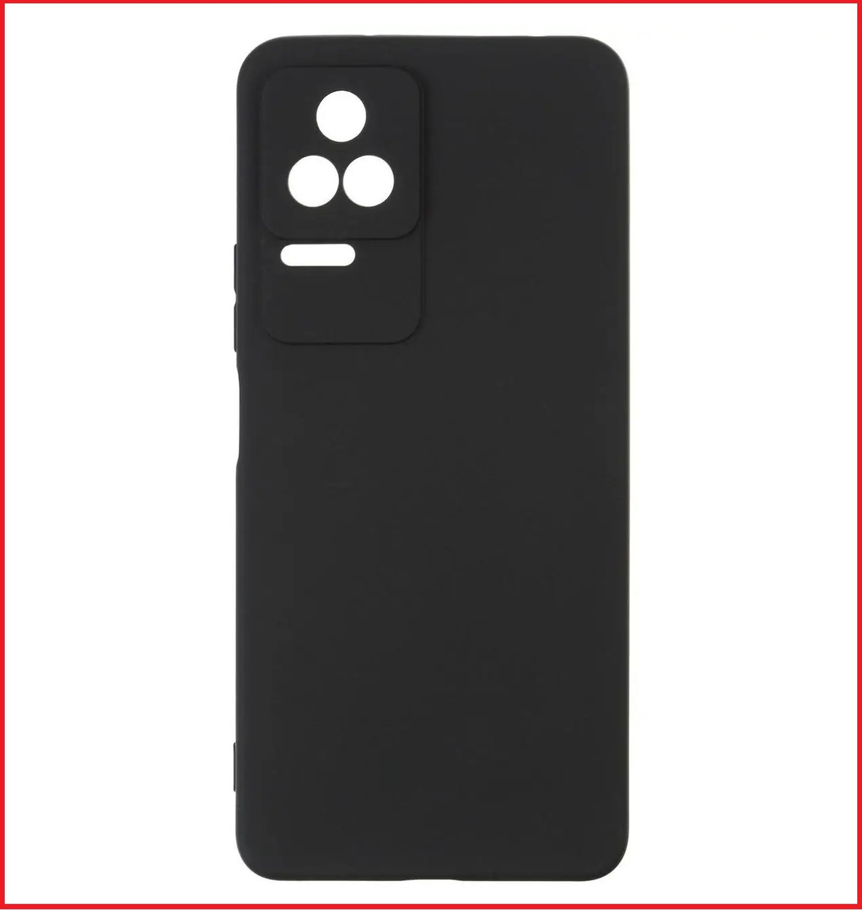 Чехол-накладка для Xiaomi Poco F4 (силикон) черный с защитой камеры - фото 2 - id-p189649143