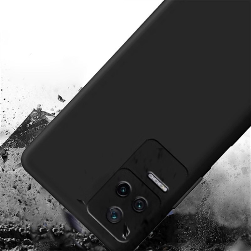 Чехол-накладка для Xiaomi Poco F4 (силикон) черный с защитой камеры - фото 4 - id-p189649143