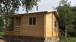 Дачный дом "Пралески" 4,8 х 5,5 м из профилированного бруса, толщиной 44мм (базовая комплектация)