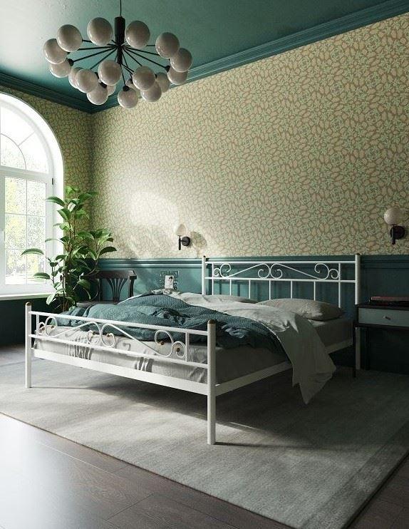 Кровать "Франческа" с изножьем (140х200/ноги металл/цвет Белый) - фото 1 - id-p69529085