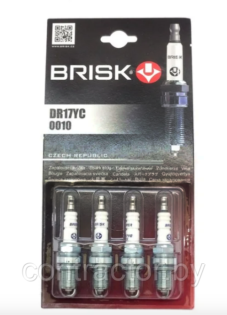 Свеча BRISK к-т-4шт (ключ-16; 0,7; Евро-3) DR17YC - фото 1 - id-p136407578