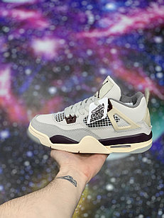 Кроссовки Air Jordan 4 Retro Beige Grey Bordo