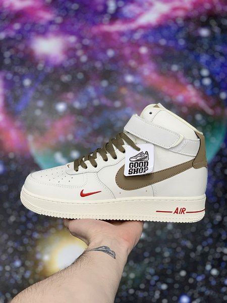 september Clancy binde Купить Кроссовки Nike Air Force 1 Mid Beige Brown Red в Минске от компании  "GOOD SHOP" - 189663515