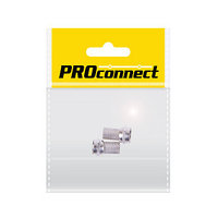 Разъем антенный на кабель, штекер F для кабеля RG-6, (2шт.) (пакет)  PROconnect
