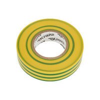 Изолента ПВХ профессиональная, 0,18х19 мм, 20 м, желто-зеленая (10 шт/уп) KRANZ