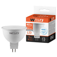 Лампа светодиодная "Рефлектор-MR16" 5Вт 400лм 4000К GU5.3 (50шт/уп) WOLTA