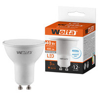 Лампа светодиодная "Рефлектор-PAR16" 5Вт 400лм 4000К GU10 (50шт/уп) WOLTA