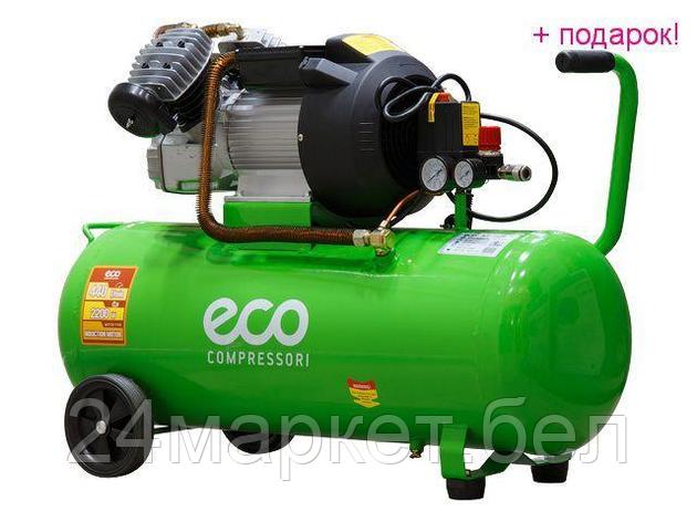 ECO Китай Компрессор ECO AE-705-3 (440 л/мин, 8 атм, коаксиальный, масляный, ресив. 70 л, 220 В, 2.20 кВт), фото 2