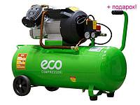 ECO Китай Компрессор ECO AE-705-3 (440 л/мин, 8 атм, коаксиальный, масляный, ресив. 70 л, 220 В, 2.20 кВт)