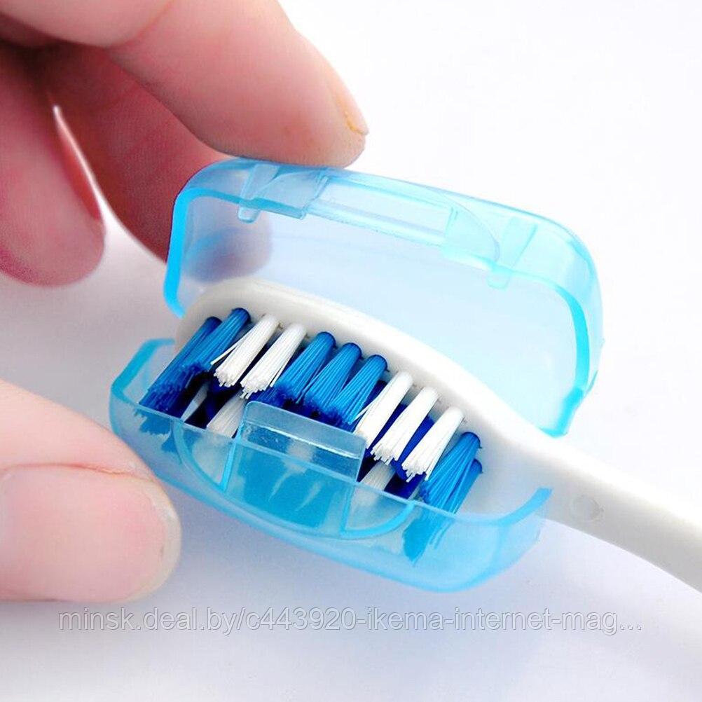Чехол колпачек для зубной щетки (набор 5 шт.) QH2-36 (1 шт.=2х2,2х3,8 см.) - фото 2 - id-p189682019