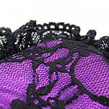 Фиолетовая маска для глаз Kissexpo с кружевом и лентами, фото 4