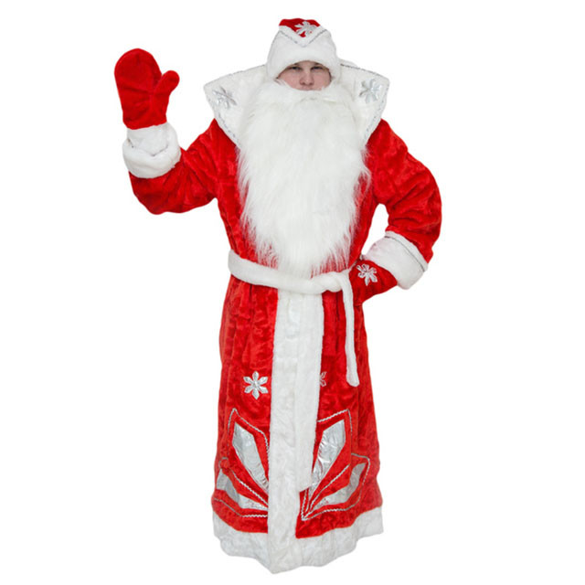 Костюм карнавальный для взрослых Дед Мороз люкс 1252 / Бока - фото 1 - id-p189682945