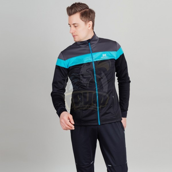 Куртка лыжная мужская Nordski Drive (черный/синий) (арт. NSM805170) - фото 1 - id-p189683121