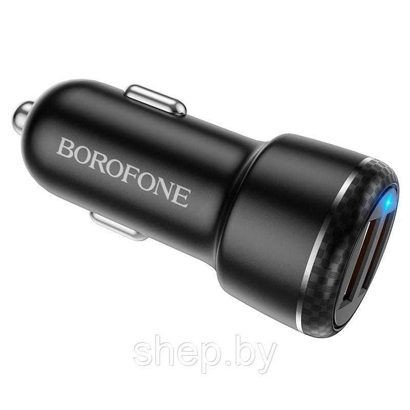 Автомобильное ЗУ Borofone BZ17 (2 USB QC3.0) цвет: черный - фото 3 - id-p189695510