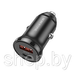 Автомобильное ЗУ Borofone BZ18A (USB QC3.0 +PD20W Type-C) цвет: черный