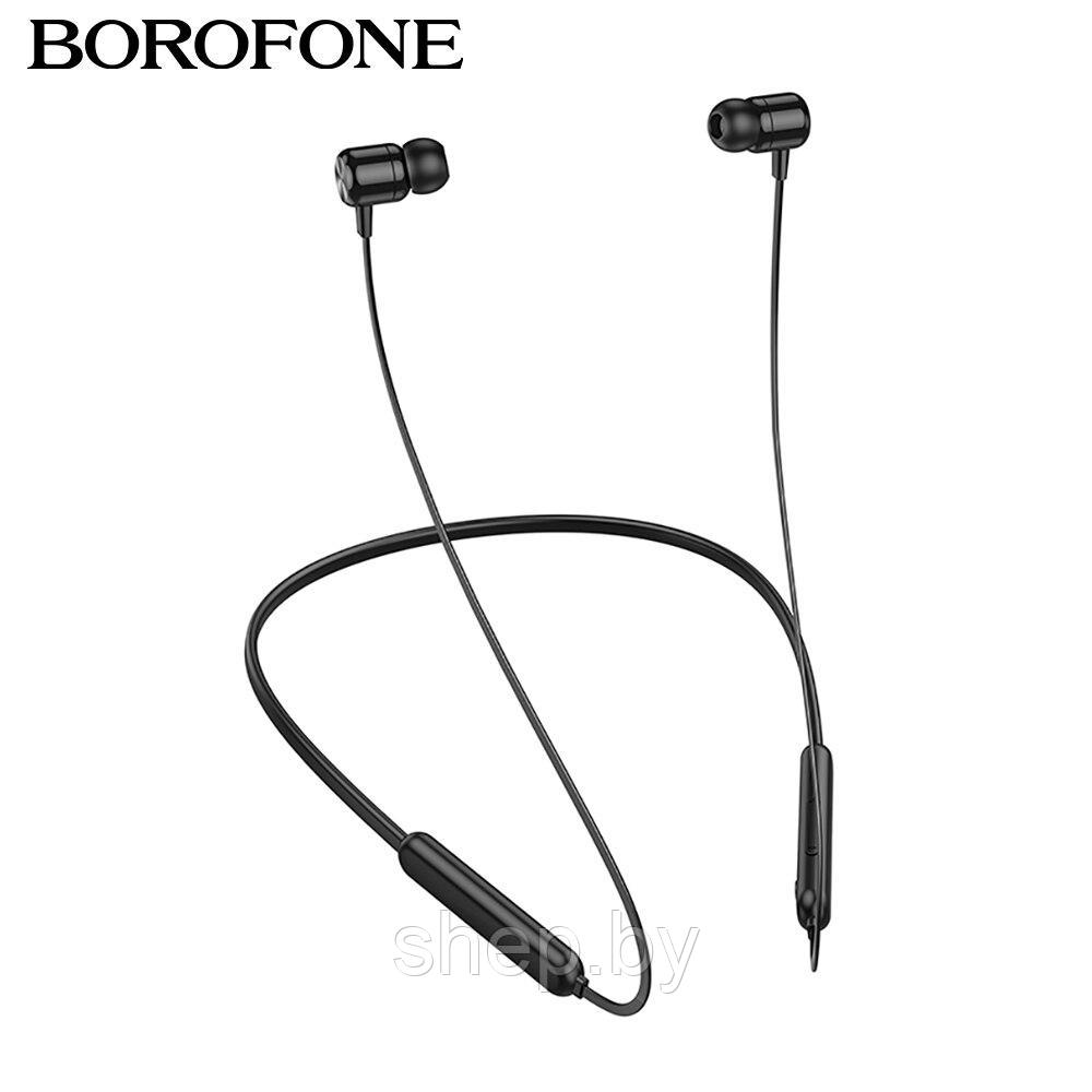 Беспроводные наушники Borofone BE58 (спортивные), цвет: черный,серый - фото 5 - id-p189696390